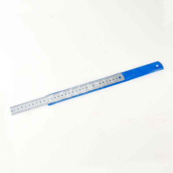 Stahlmaßstab 1 mm / 1 mm mattverchromt